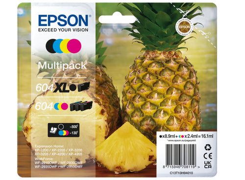 Epson 604XL ink cartridge 4 pc(s) Original High (XL) Yield Black, Cyan, Magenta, Yellow Epson 604XL ink cartridge 4 pc(s) Original High (XL) Yield Black, Cyan, Magenta, Yellow